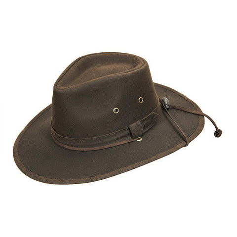 Turner Hat presents the Outback Oil Cloth  Brown